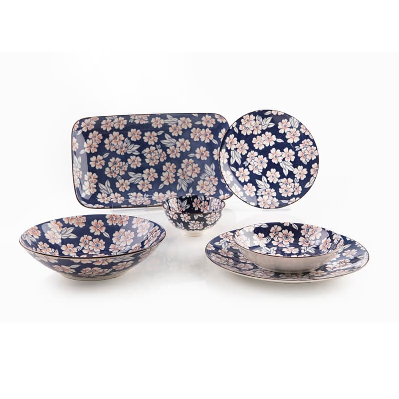 سرویس غذاخوری 26 پارچه چینی گلدار دنی هوم