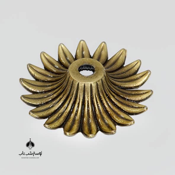 زنبق آرمان 9 سانت آلومینیومی دایکاست با آبکاری آنتیک چینی