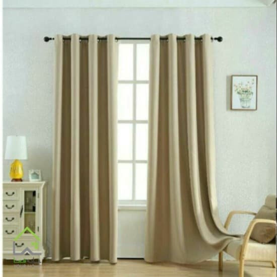 پرده کتان کنفی پانچ نسکافه ای