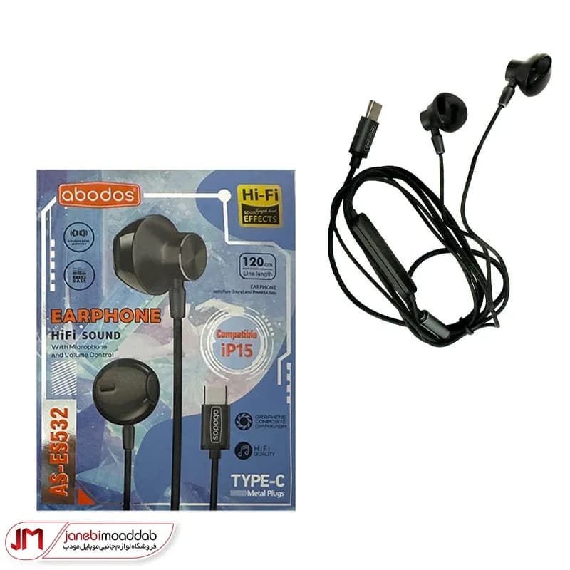 هندزفری سیمی تایپ سی Abodos مدل ES532