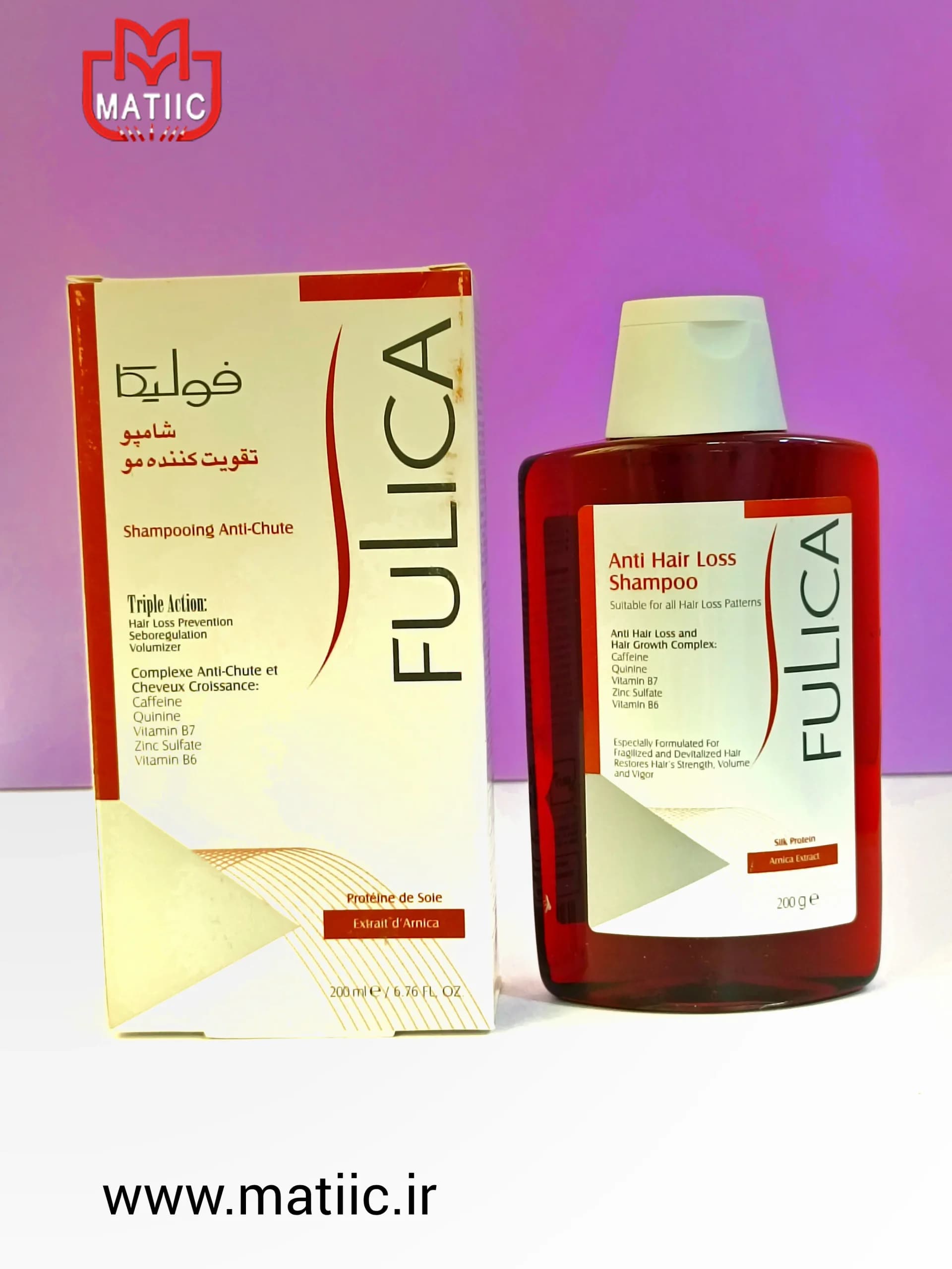 شامپو فولیکا ضد ریزش و تقویت کننده 200 میلی لیتر
