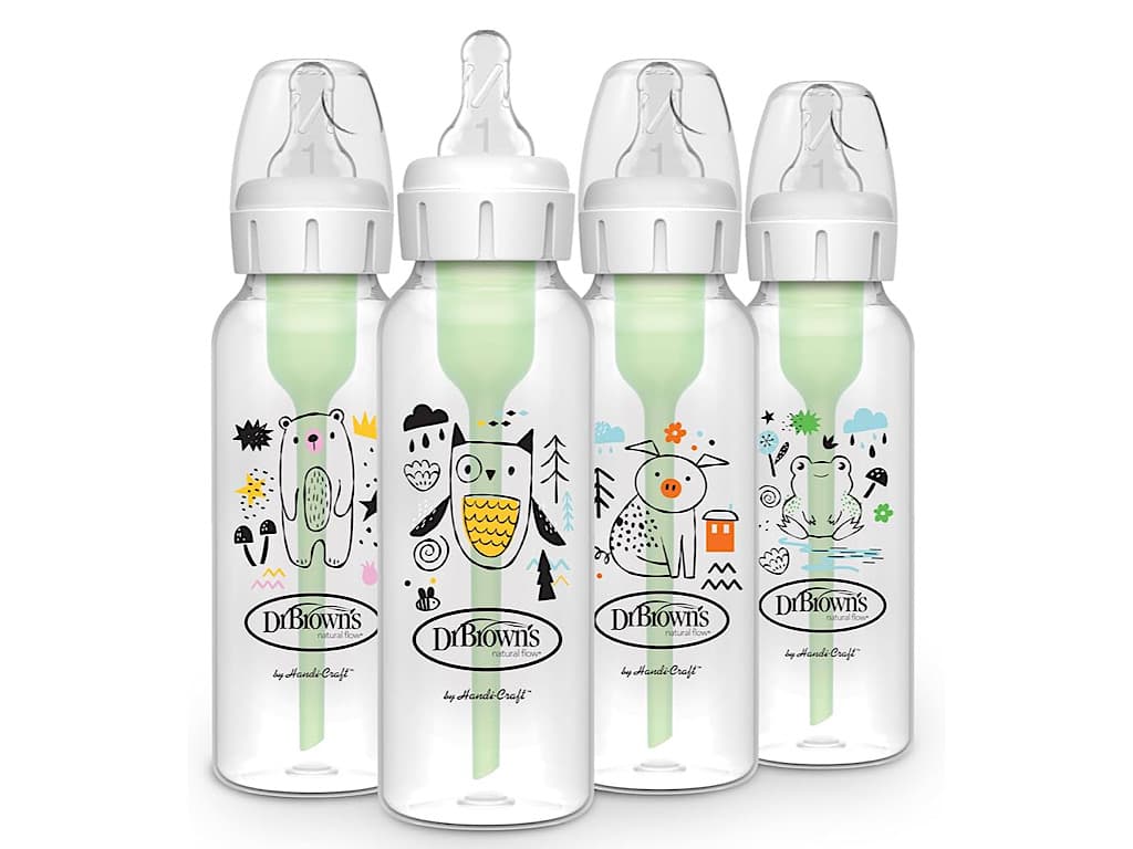 شیشه شیر بدون جعبه طرحدارآنتی کولیک 250 میلی لیتر دکتر براون DR BROWNS - بدون جعبه