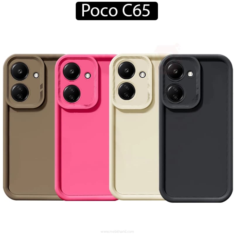 قاب محافظ Raised Full camera Protect Silicone Case | Poco C65
