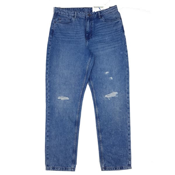 شلوار جین زنانه مام فیت زاپ دار اسمارا b2631