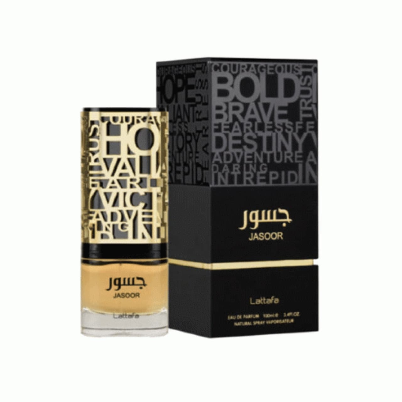 ادو پرفیوم مردانه زنانه لطافه مدل جسور حجم ۱۰۰ میل