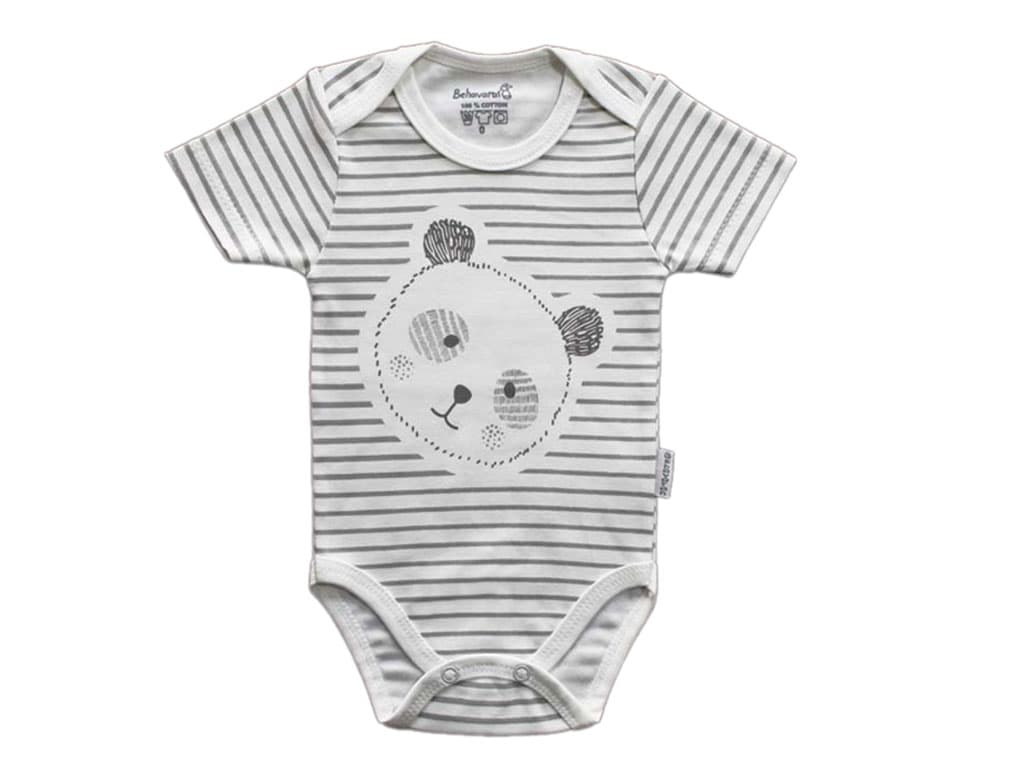 بادی آستین کوتاه نوزادی طرح خرس پاندا به آوران Behavaran