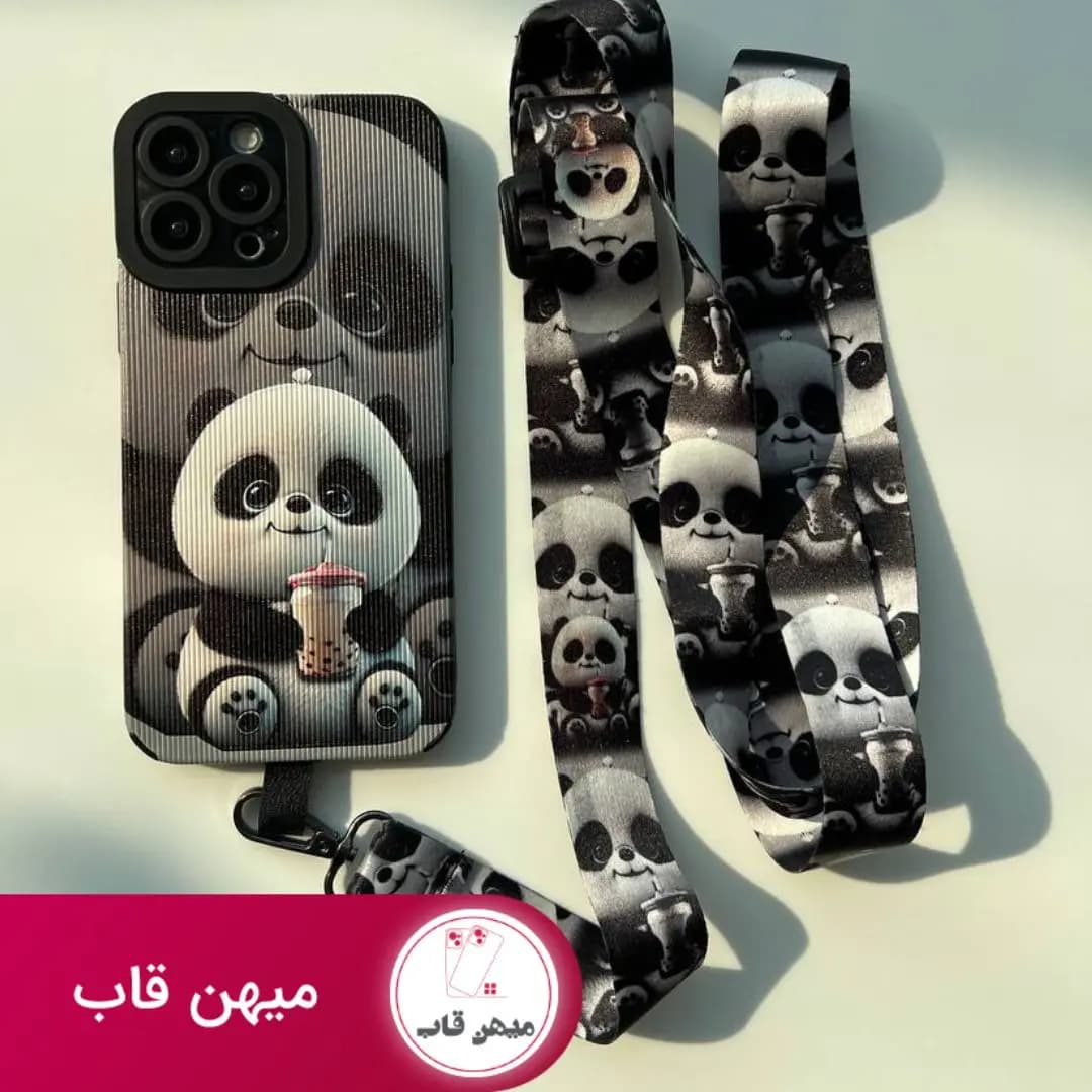 قاب گوشی سامسونگ پاندا کبریتی سفید مشکی - کد (۱۵۵۱۴)