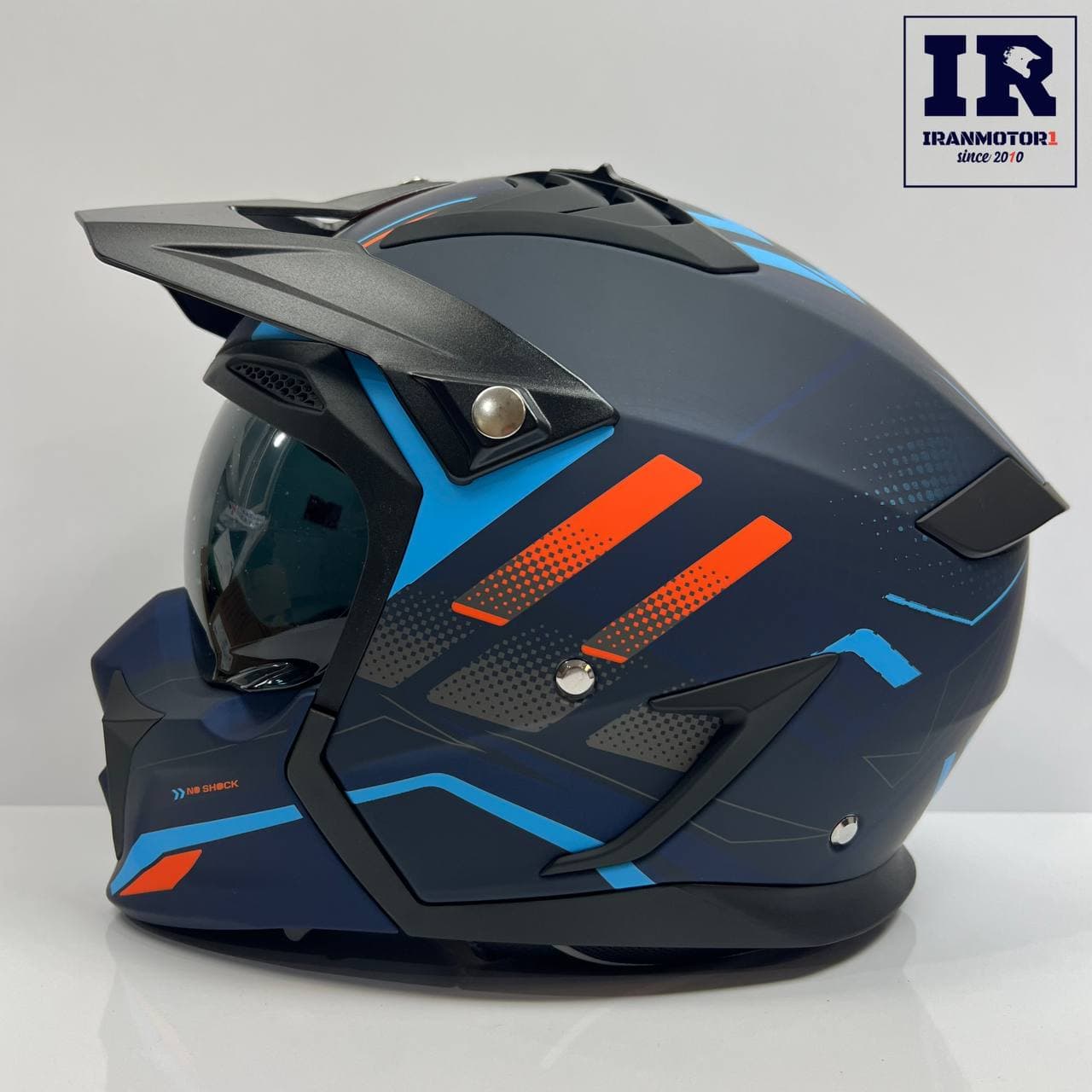 کلاه کاسکت فک جدا شونده راپیدو RAPIDO کد 890 سورمه ای