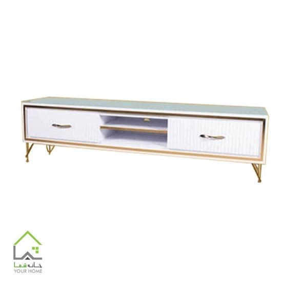 میز تلویزیون سفید طلایی