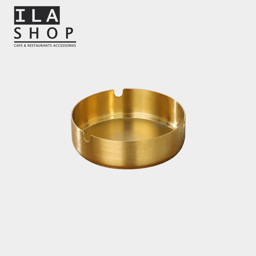 زیر سیگاری طلایی استیل یک عددی ایلا