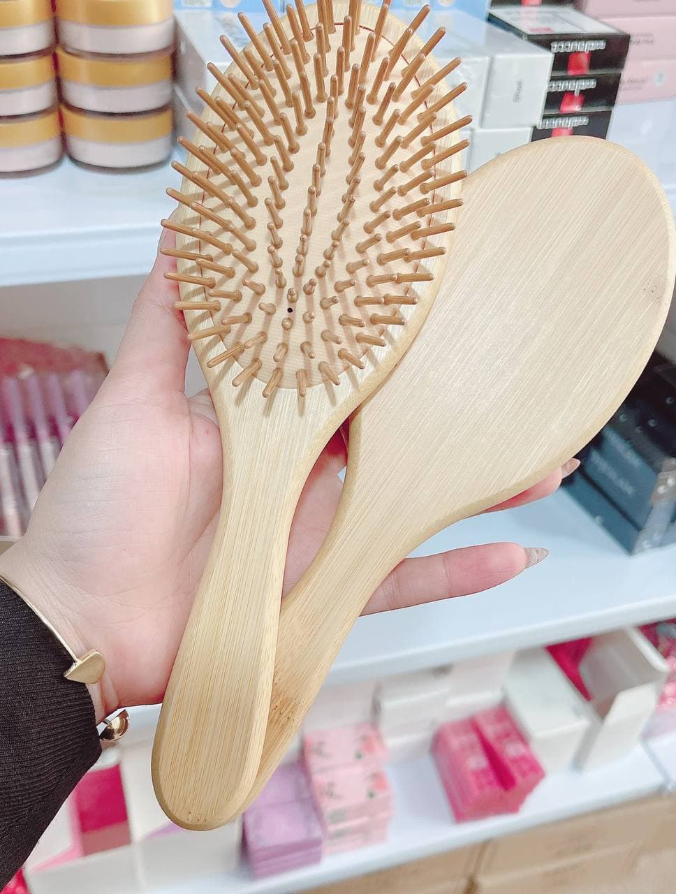 برس بزرگ چوبی تخت بامبو