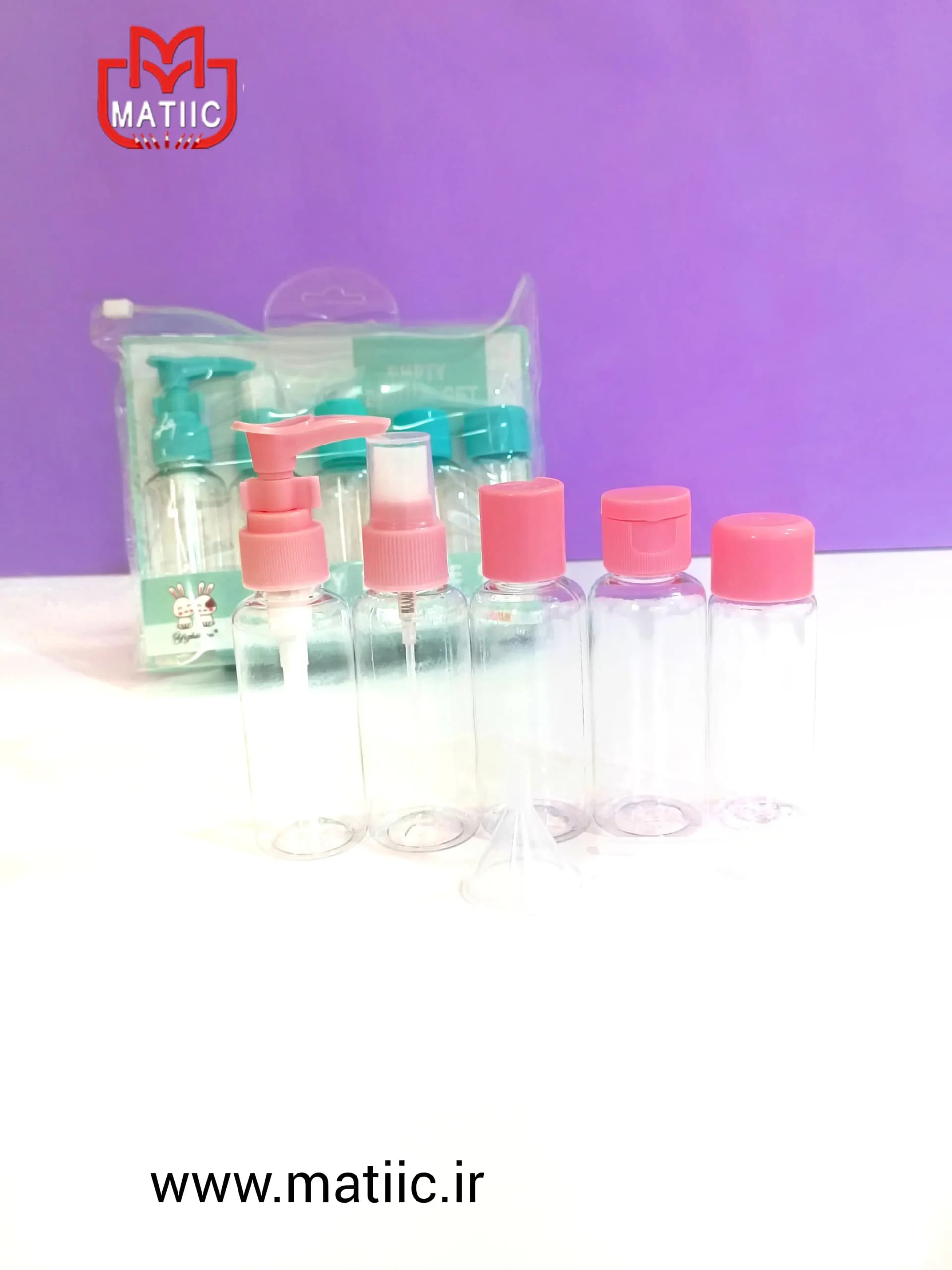 پک بطری و اسپری مسافرتی آرایشی 8 تکه