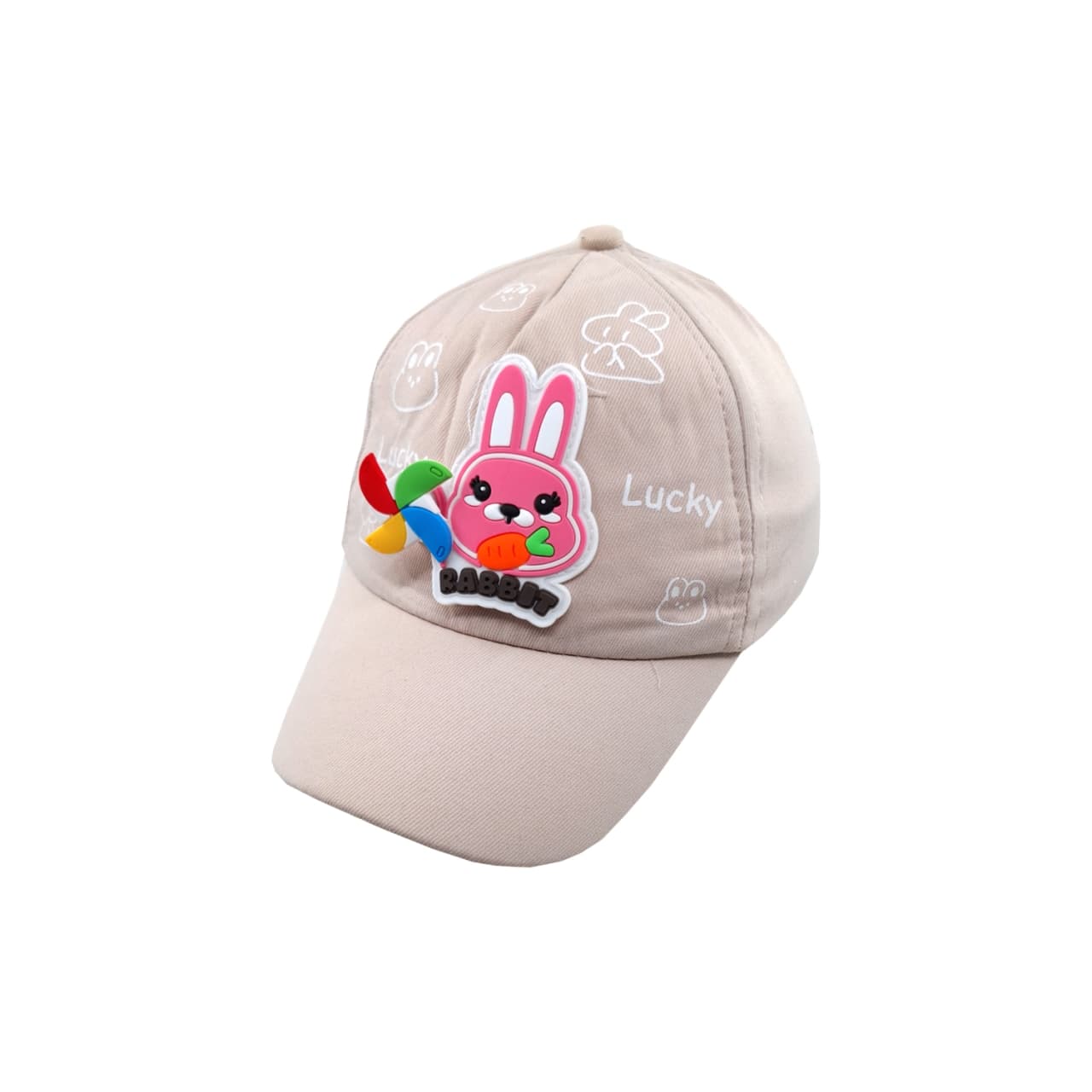 کلاه بچگانه مدل خرگوش فرفره ای کد 1946 رنگ کرم