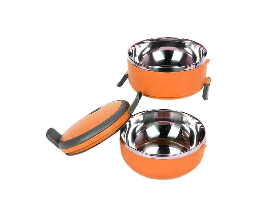 ظرف غذا استیل دو طبقه 2 جداره (لانچ باکس)