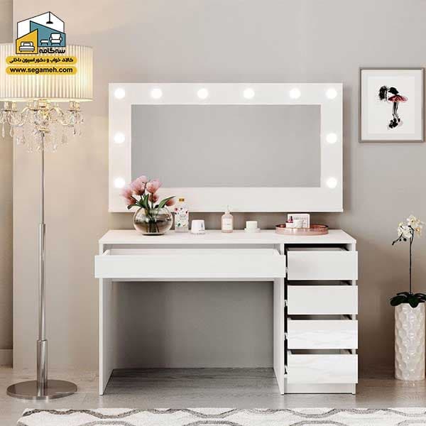 میز آرایش لامپ دار کد DMP107