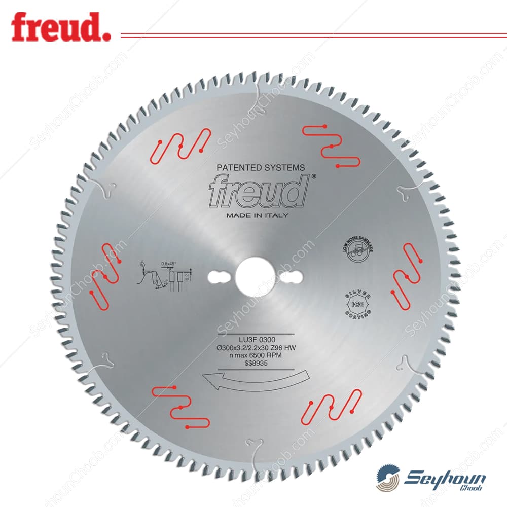 تیغ اره الماسه ام دی اف بر قطر 30 سانتی متر 96 دندانه فرود مدل LU3F 0300