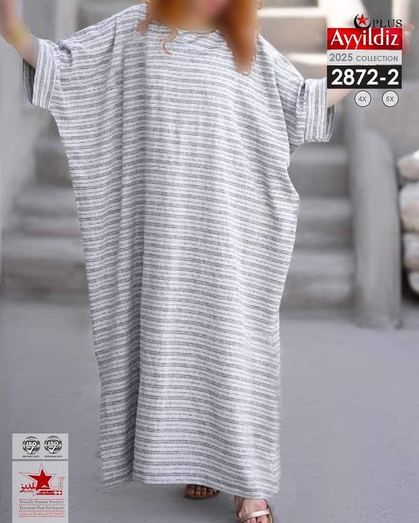 پیراهن/ مانتو آزاد زنانه سایز بزرگ کد ٢٨٧٢