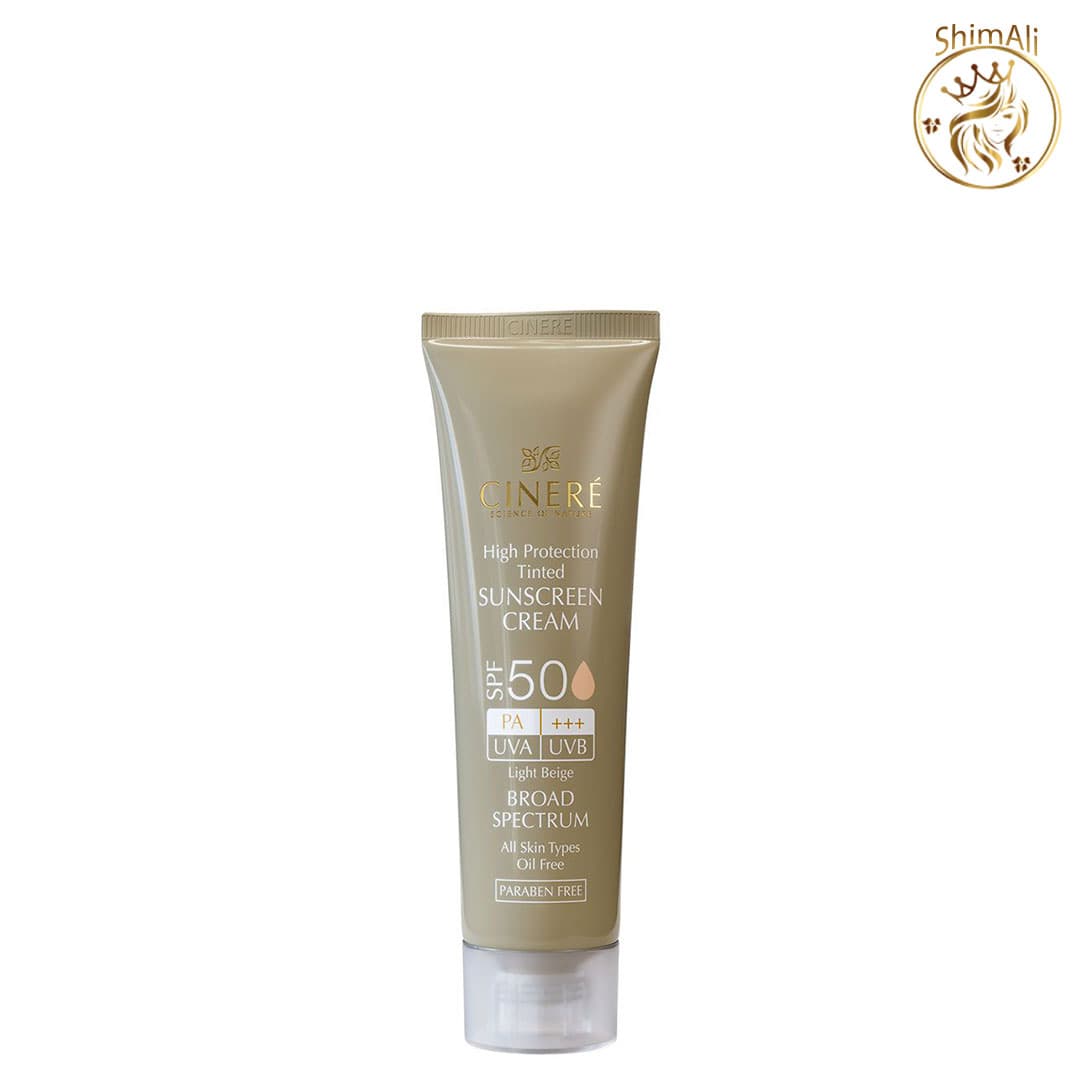 کرم ضد آفتاب رنگی SPF50 سینره Cinere بژ روشن 50ml
