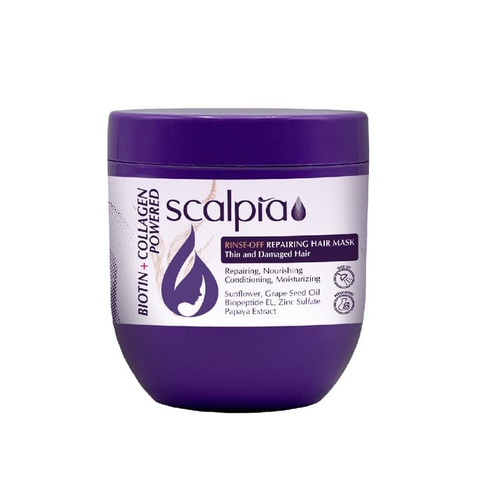 ماسک مو کرمی حاوی بیوتین و کلاژن (با آبکشی) Scalpia