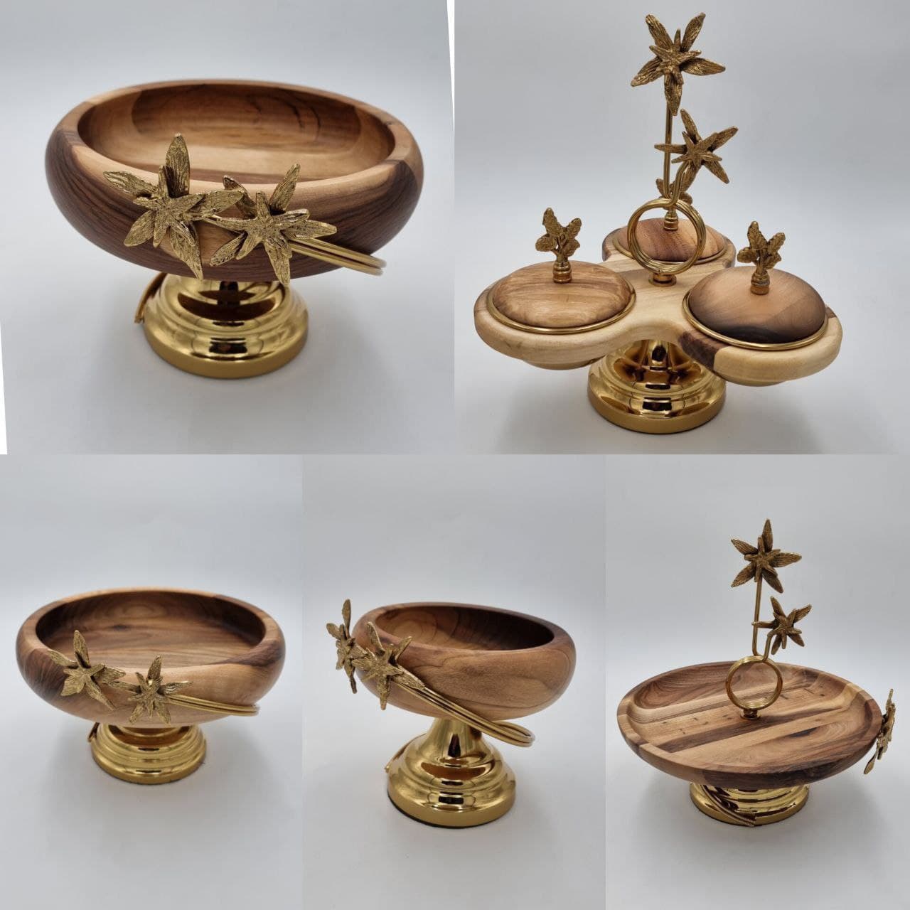 سرویس پذیرایی 5 تکه ستاره چوبی . سرویس پذیرایی چوب گردو