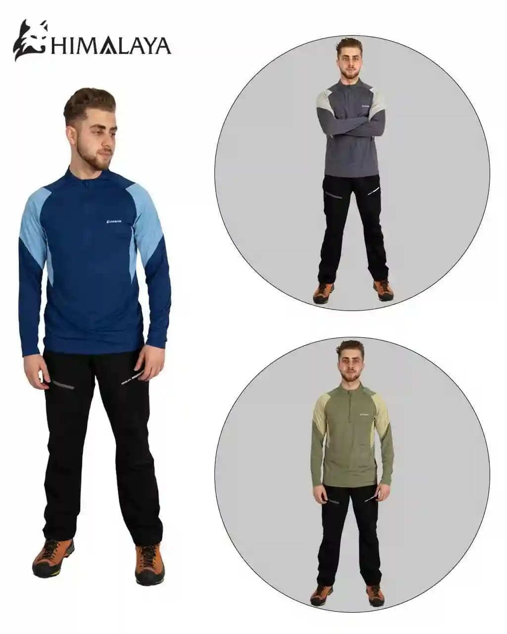 بلوز نیمزیپ دورنگ CM129 هیمالیا