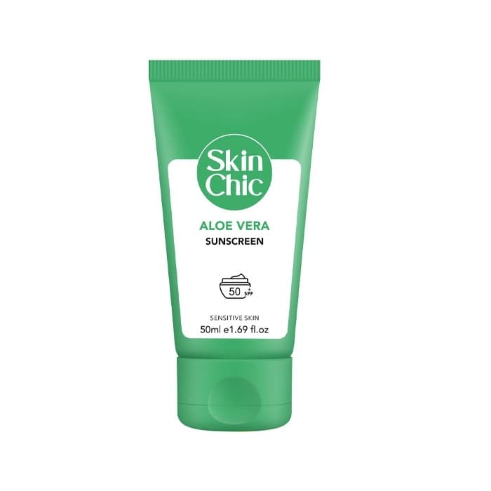 کرم ضد آفتاب عصاره آلوئه ورا Skin Chic SPF50
