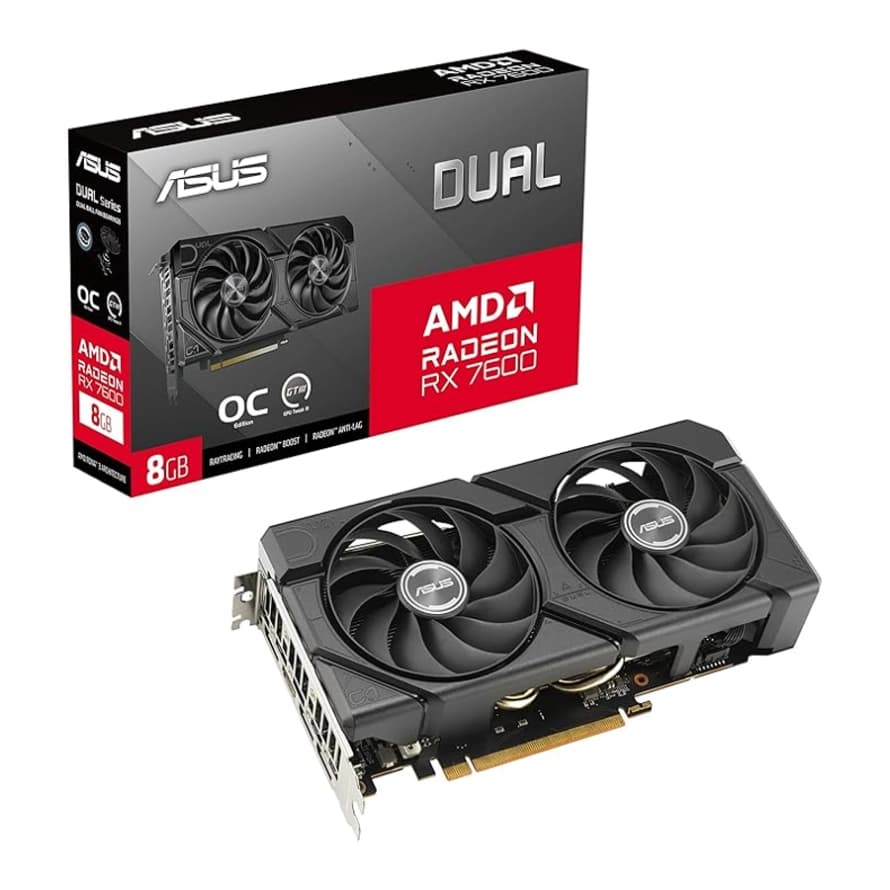 کارت گرافیک ایسوس Dual RX 7600 8GB OC