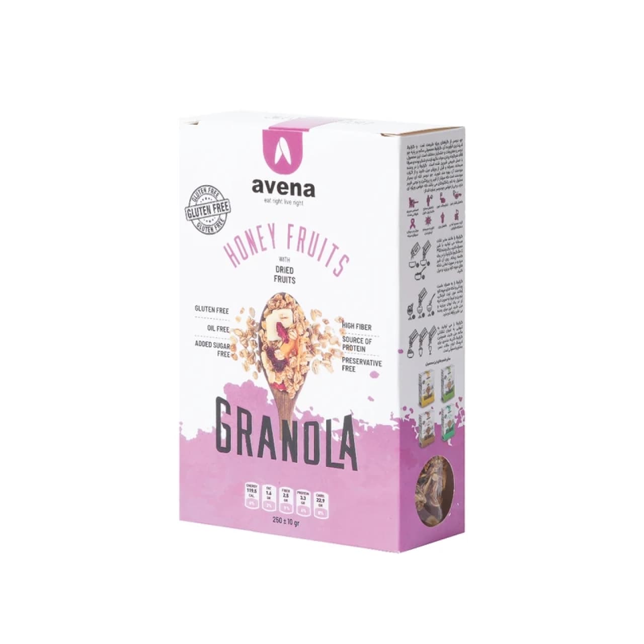 گرانولا میوه های خشک اونا حجم 250 گرم