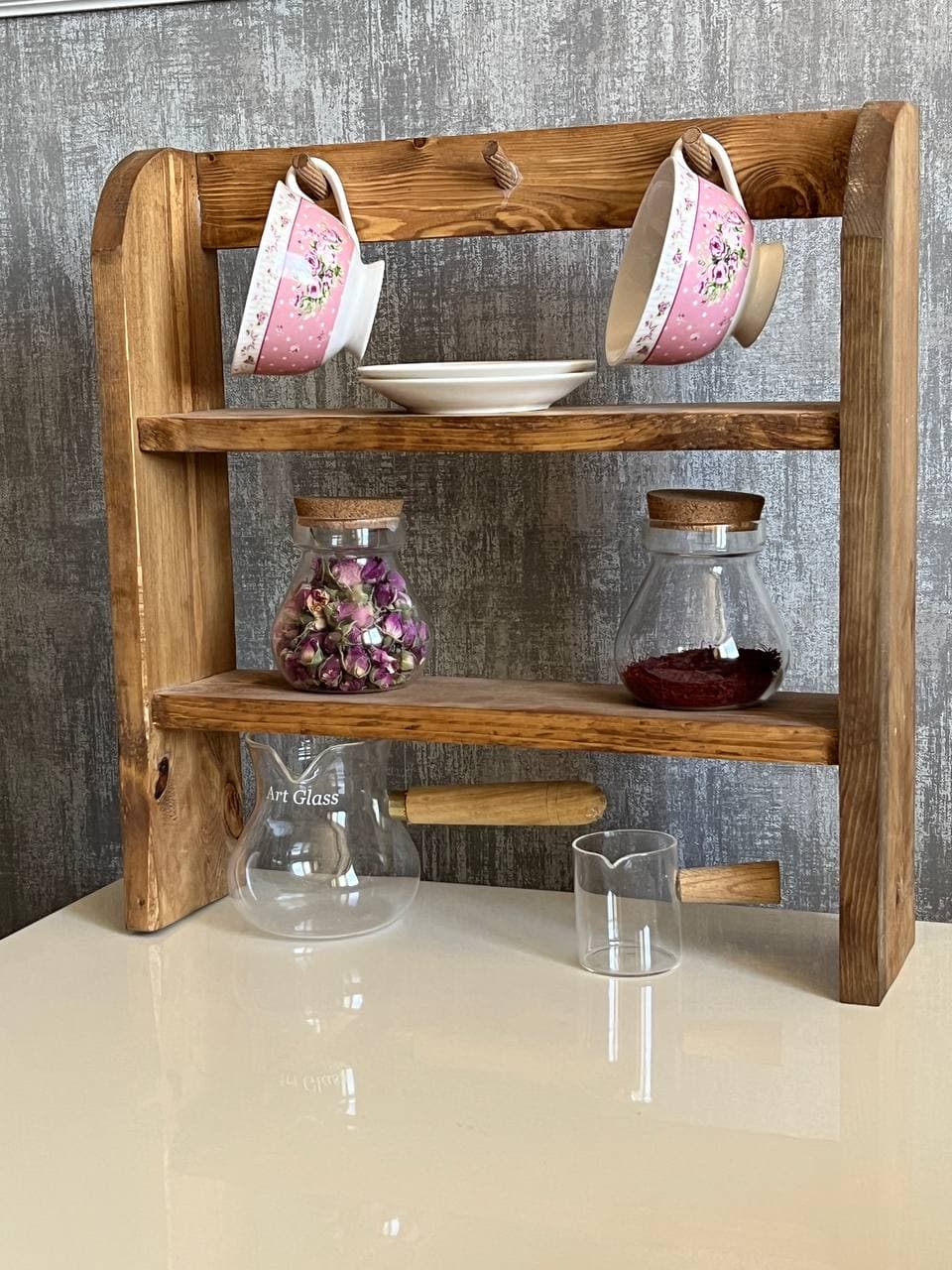 استند کافی بار چوبی