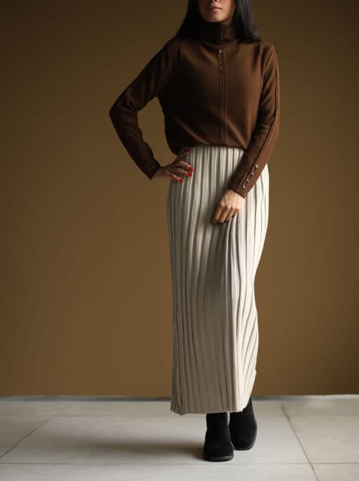 دامن پلیسه C.53 Beige