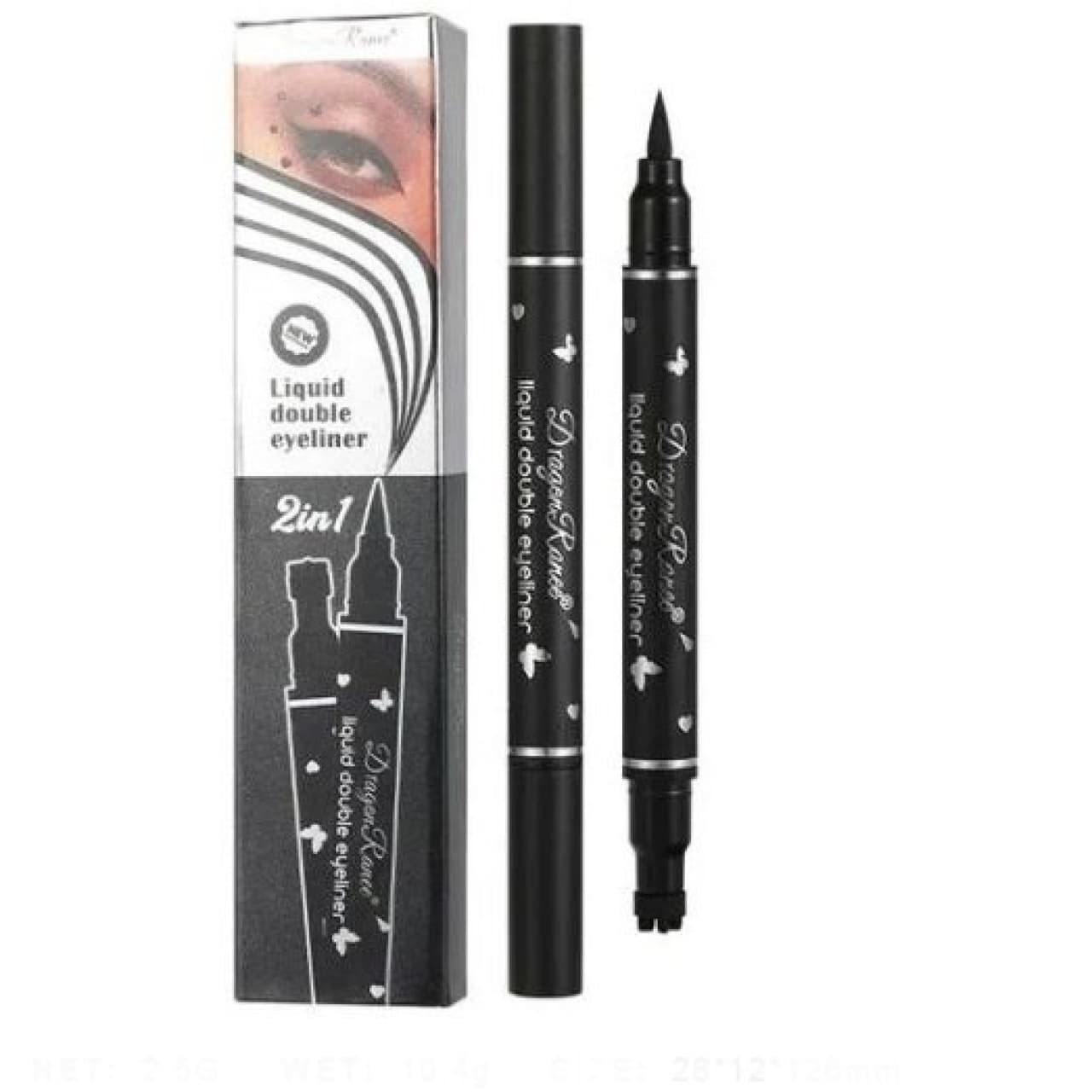 خط چشم ماژیکی دراگون رانی مدل دوطرفه طرح مثلثی وزن 2.5 گرم