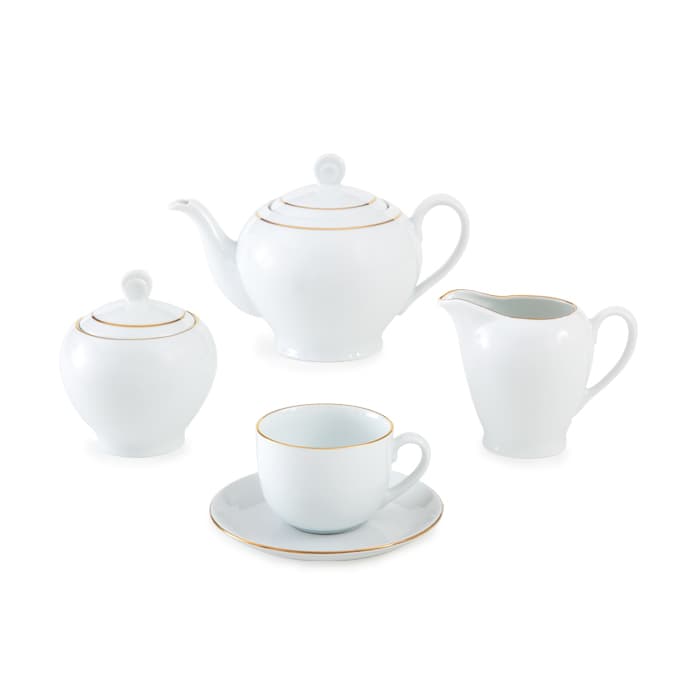 سرویس چینی زرین 6 نفره چای خوری زرین (17 پارچه)