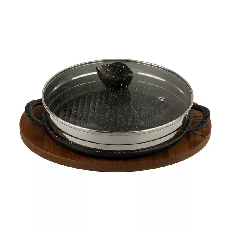 تابه گریل چدنی نالینو مدل پادلا Padela (سایز 26) با درب