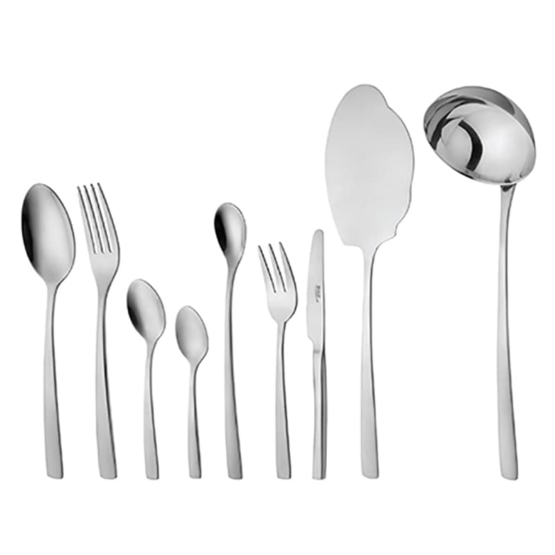 سرویس قاشق و چنگال 12 نفره ناب استیل طرح فلورانس استیل براق (57 پارچه)