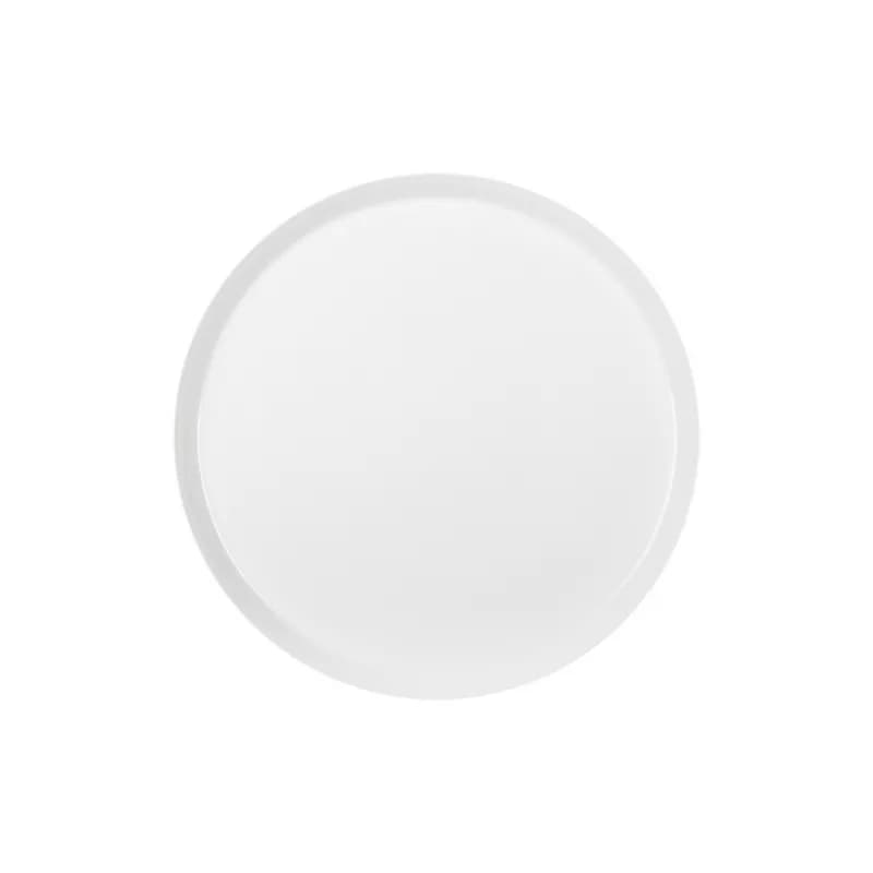 بشقاب تخت چینی زرین فرم اس سفید (سایز 21)