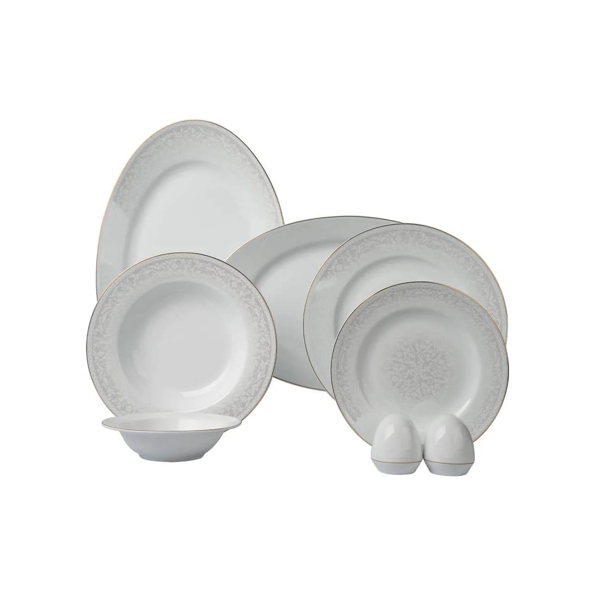 سرویس چینی زرین 6 نفره غذاخوری سیلوان ایتالیااف (28 پارچه)