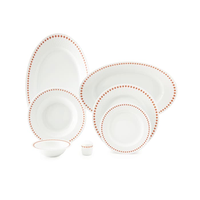 سرویس چینی زرین 6 نفره غذاخوری رزدایموند (28 پارچه)