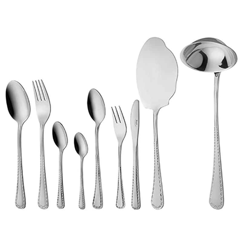 سرویس قاشق و چنگال 12 نفره ناب استیل طرح برلین استیل براق (57 پارچه)