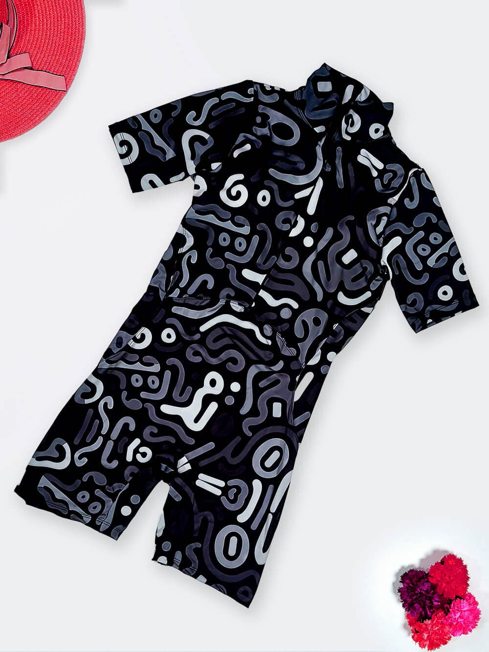 مایو زنانه پادار و آستین دار پوشیده بصورت نیمه اسلامی یکسره کاپدار اسپیدو ( Speedo )