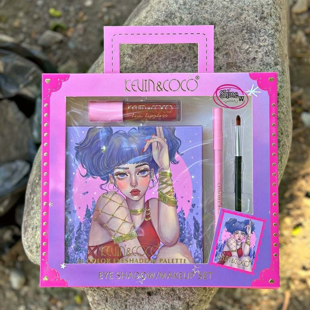 پک آرایشی کادویی سایه رژلب و براش