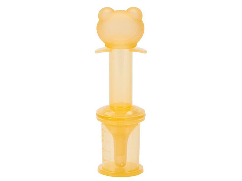 داروخوری نوزادی طرح سرنگ پایه دار رنگ کاراملی طرح هی اور شی