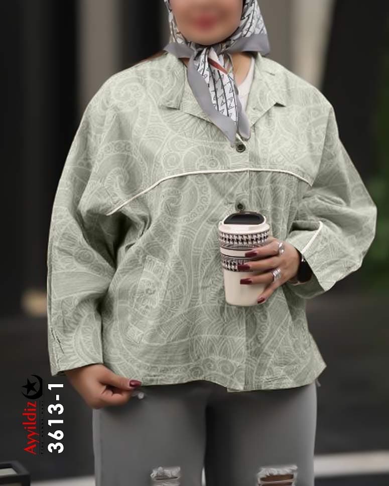 مانتو کوتاه/ رویه زنانه سایز برگ کد 3613