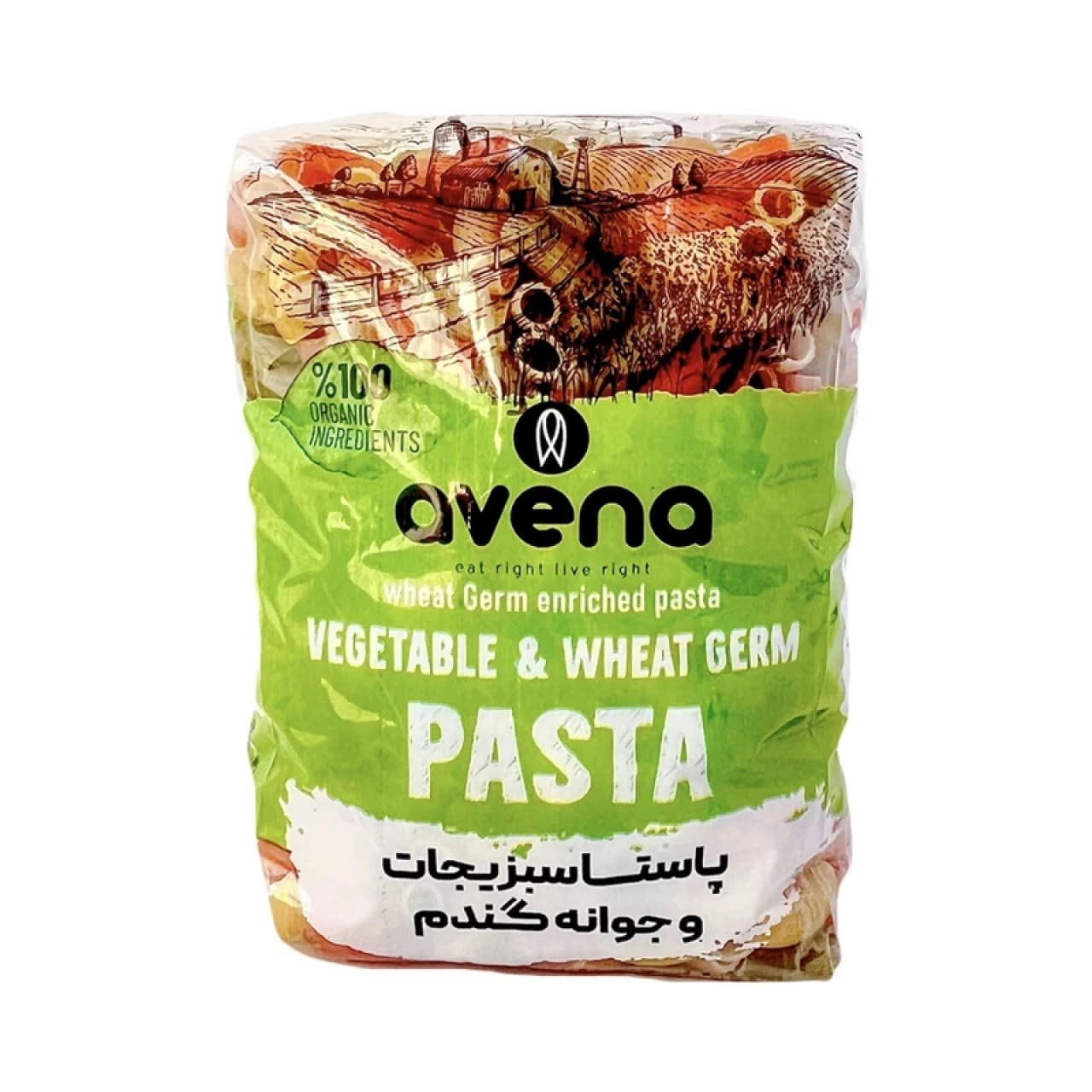 پاستا سبزیجات و جوانه گندم فرم لولهای اونا حجم 500 گرم