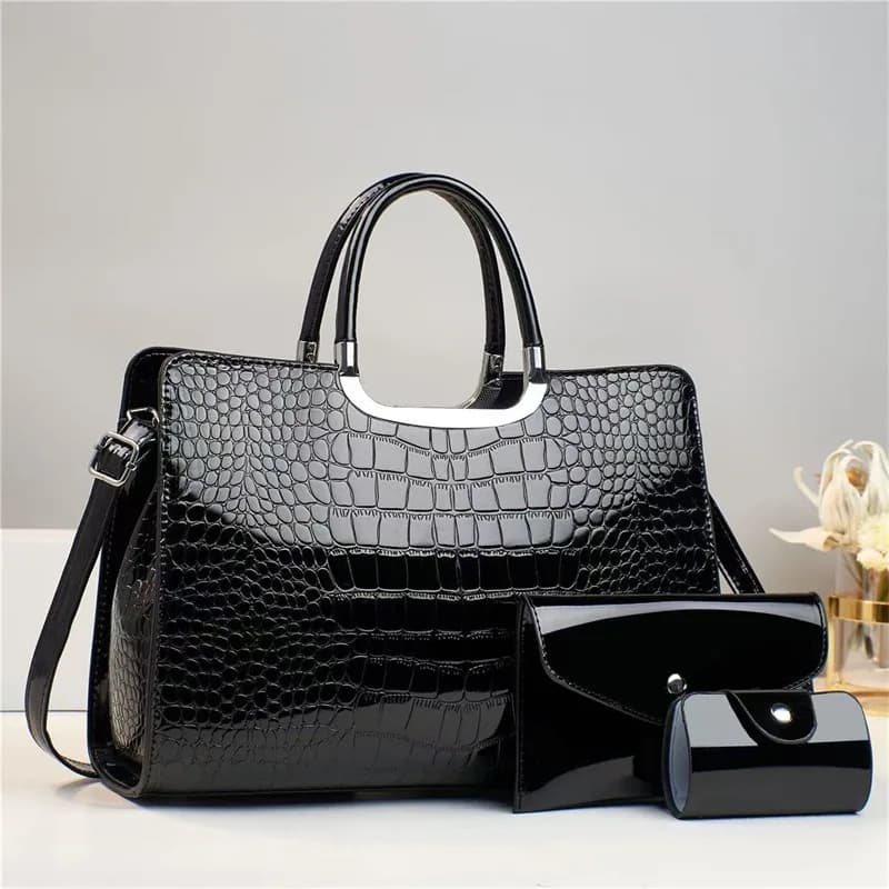 کیف ورنی دستی و دوشی دخترانه و زنانه کد 3390