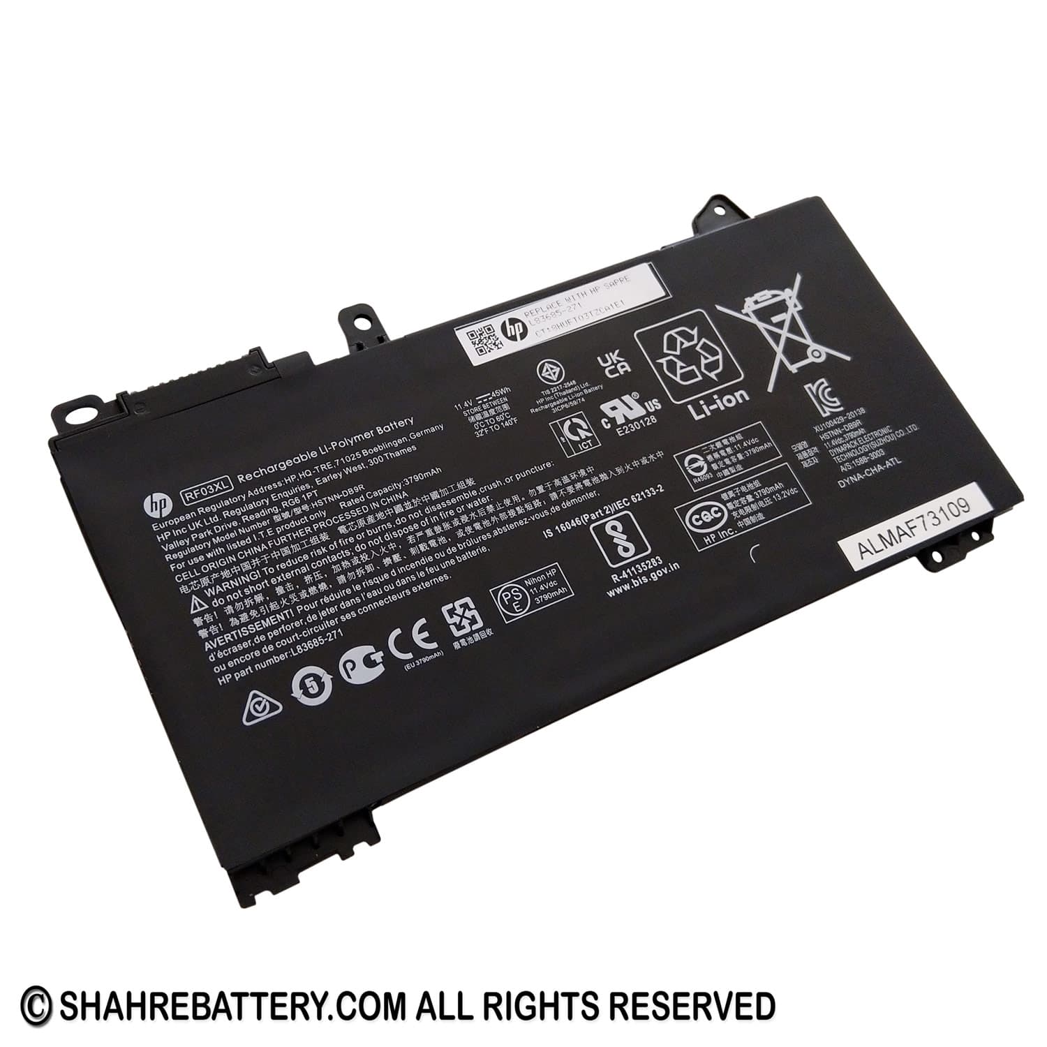 باتری اورجینال لپ تاپ اچ پی HP ProBook 430 440 455 G6 G7 RF03XL