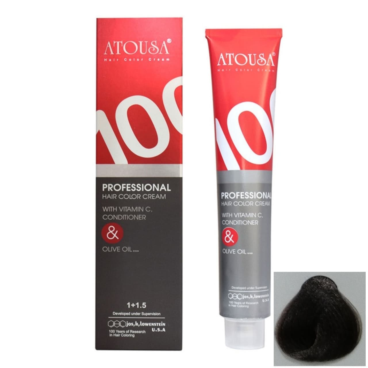 رنگ مو آتوسا 6/61 حجم 100ml رنگ دودی ماسه ای