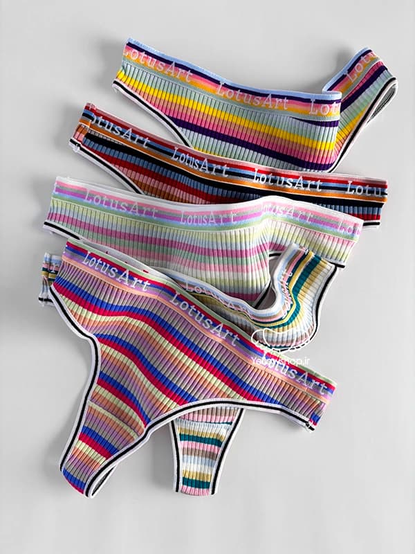 شورت بکلس (لامبادا) رنگین کمانی کبریتی زنانه کد 22329