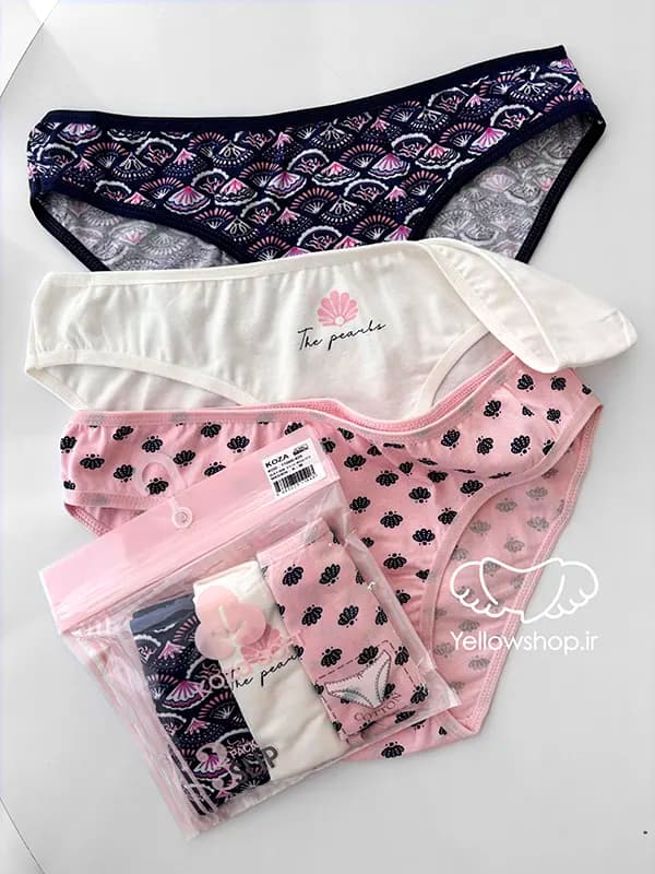 شورت اسلیپ نخی زنانه کوزا KOZA پک سه تایی کد 21260