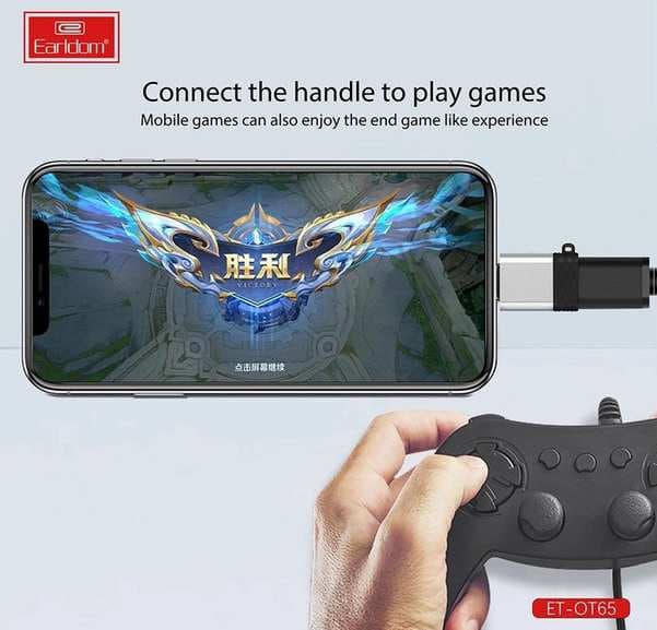 مبدل اوتیجی آیفون یواسبی به لایتنینگ ارلدام EARLDOM OTG Lightning to USB 2.0 ET-OT65