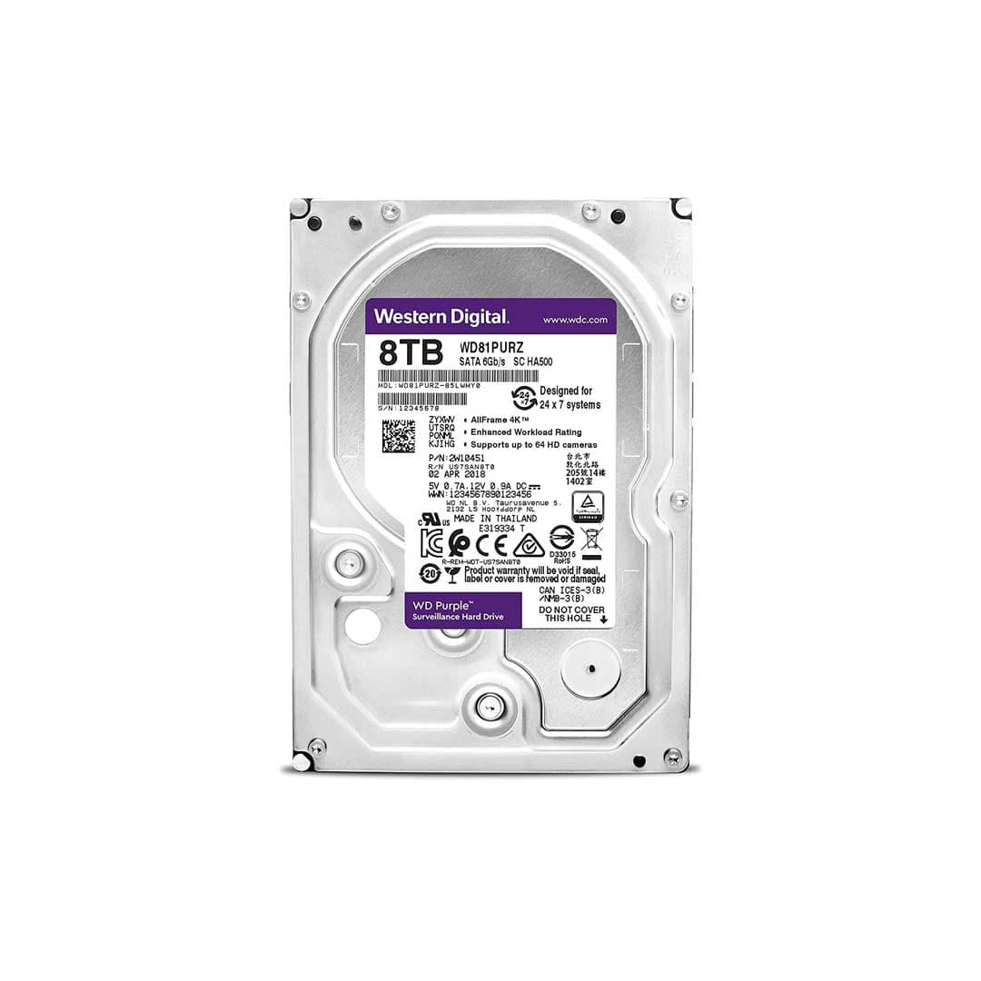 هارد اینترنال وسترن دیجیتال مدل Purple WD80PURZ ظرفیت 8 ترابایت